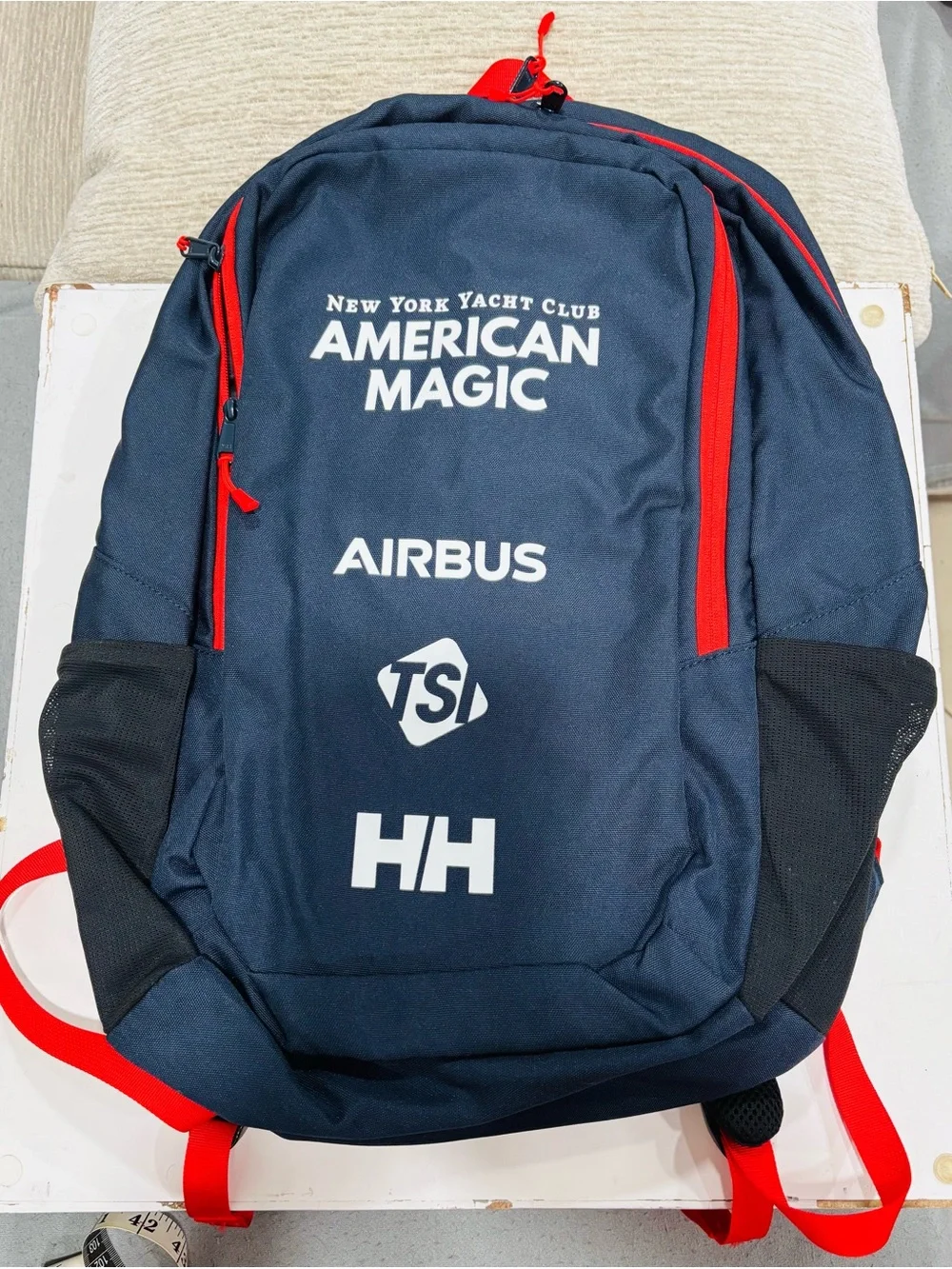 Helly Hansen Navy Backpack with Red Accents - American Magic Logo